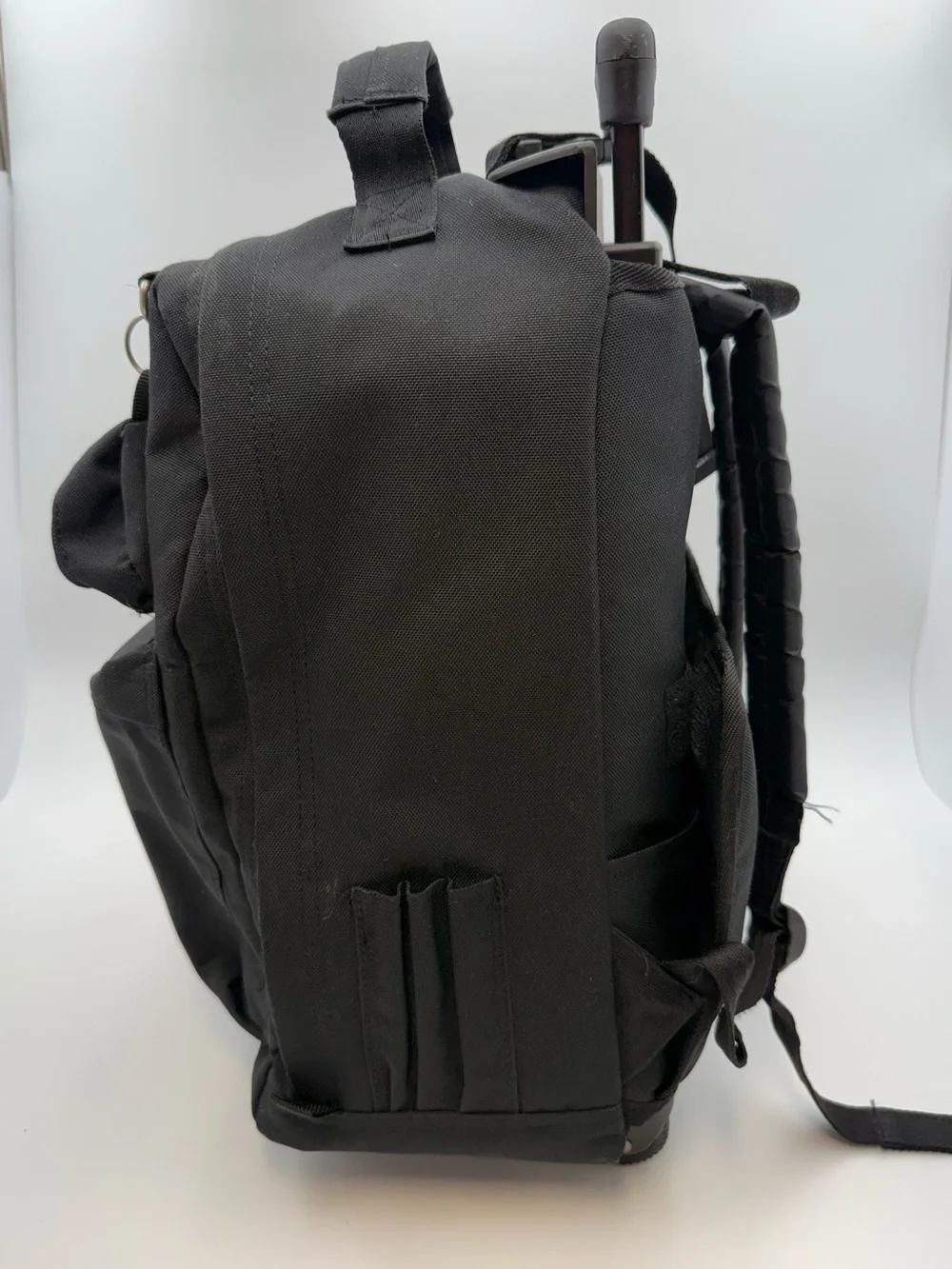 Olympia Black Rolling Backpack w/ Wheels & Retractable Handle, 19